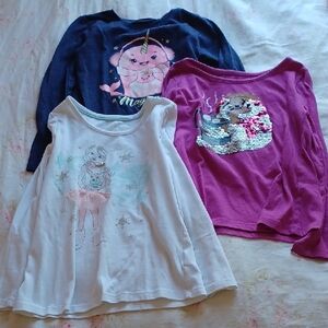 Set of Three Graphic Long Sleeve Shirts